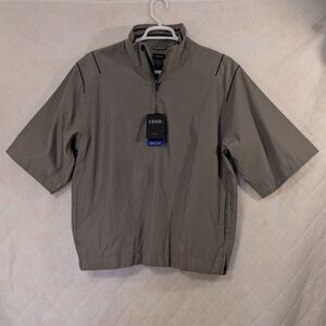 Izod Golf Dark Sequoia 1/4 Zip Pullover Windbreaker Embroidered Logo Large NWT